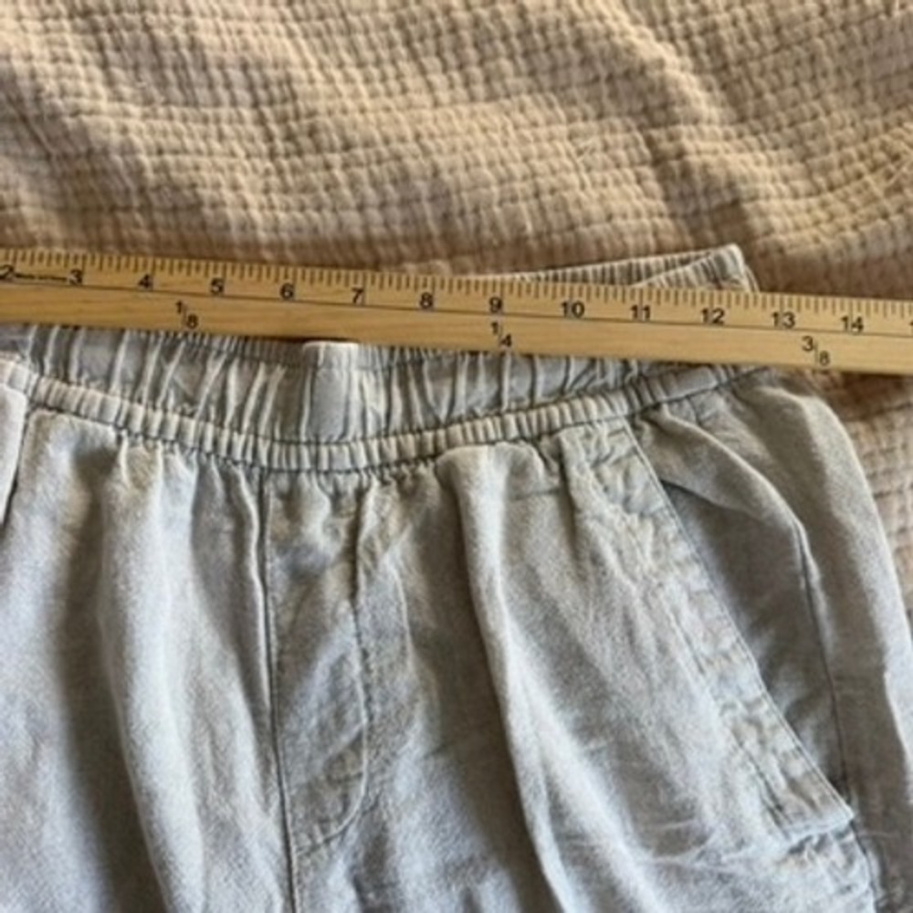 Old Navy Linen Blend Wide Leg Pants Womens XS Beige High Rise Pull On Flax - Picture 8 of 13